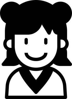 Bir kadın yüzünün karikatür çizimi