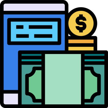 Para kavramının minimalist vektör simgesi