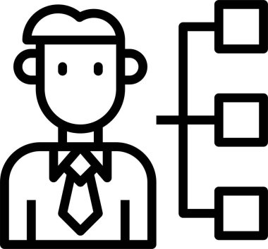 İş adamı kavramının minimalist vektör simgesi
