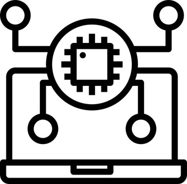 Bilgisayar veri depolamasının vektör illüstrasyon simgesi