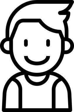 kullanıcı profili, çocuk avatarı, vektör illüstrasyonu 