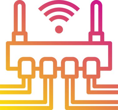 Kablosuz bağlantının basit simgesi, vektör illüstrasyonu