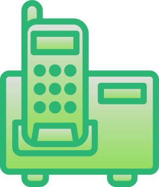 soyut sabit telefonun vektör illüstrasyon simgesi