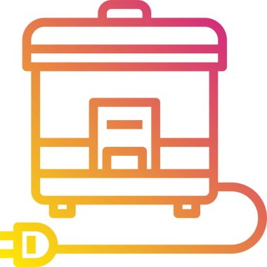 pilav pişiricisinin minimalist vektör simgesi