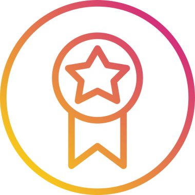 Ödülün minimalist vektör simgesi 