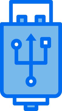 Bilgisayar veri depolamasının vektör illüstrasyon simgesi