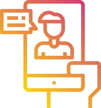 Akıllı telefon simgesinin vektör illüstrasyonu