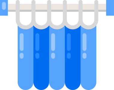 Çamaşır mandallı mavi plastik çamaşırların çizimi