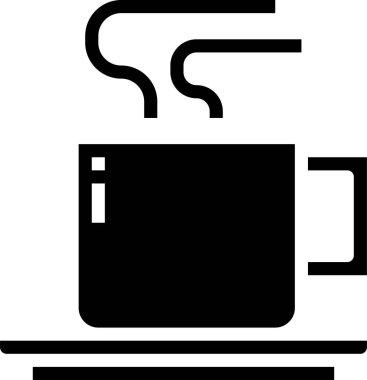 Kahve fincanının vektör illüstrasyon simgesi 