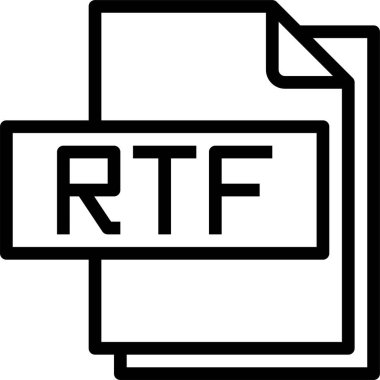 rtf dosya biçimi simge vektörü