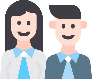 minimalistic vector icon of team