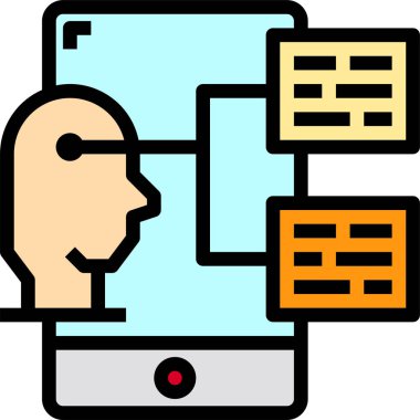 Akıllı telefon simgesinin vektör illüstrasyonu