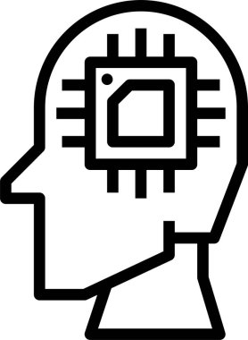 Dijital işlemci simgesi. Çip simgesi. Teknoloji simgesi