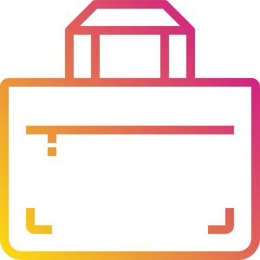 Modern tasarım minimalist vektör simgesi, el çantası