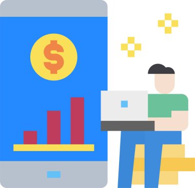 iş raporu minimalist vektör simgesi