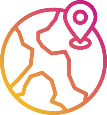 Pin konumunun minimalist vektör simgesi 