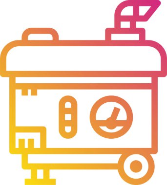 Elektrik jeneratörünün vektör illüstrasyonu