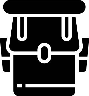 Modern tasarım minimalist vektör simgesi, sırt çantası