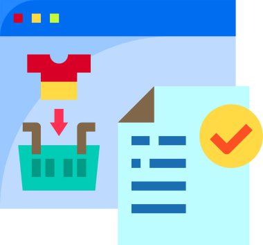 çevrimiçi web alışveriş vektörü illüstrasyonu