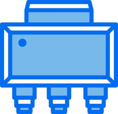 Dijital işlemci simgesi. Çip simgesi. Teknoloji simgesi