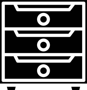 Kabine düz simgesi, vektör illüstrasyonu