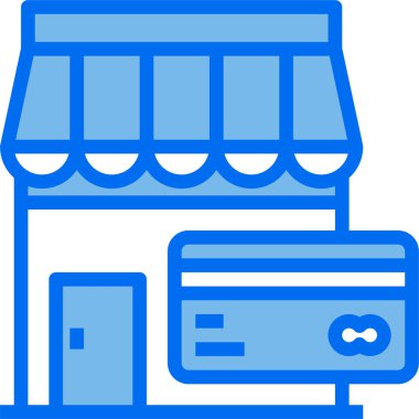 Mağazada kart ödemesinin vektör illüstrasyonu 