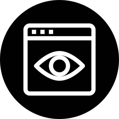 Gözün vektör illüstrasyonu, görüş teknolojisi kavramı 