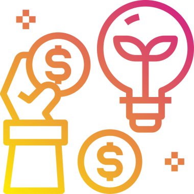 Basit modern fikir simgesi, vektör illüstrasyonu