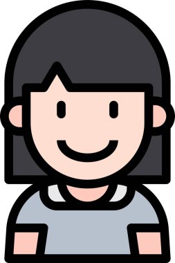 Tatlı kızın vektör çizimi 