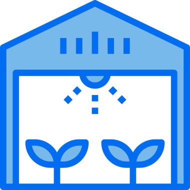 ahır inşa simgesi vektör illüstrasyonu