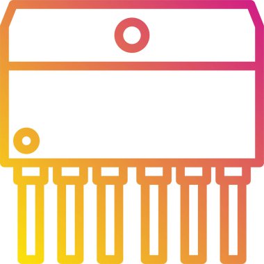 Dijital işlemci simgesi. Çip simgesi. Teknoloji simgesi