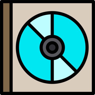 cd disk simgesi, vektör illüstrasyonu