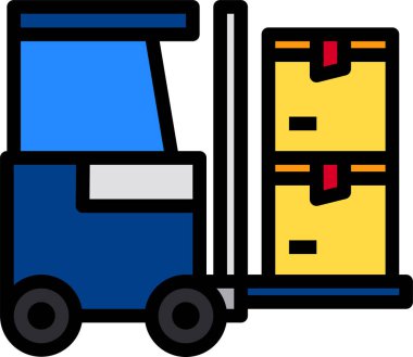Kargo teslimatının vektör illüstrasyonu 