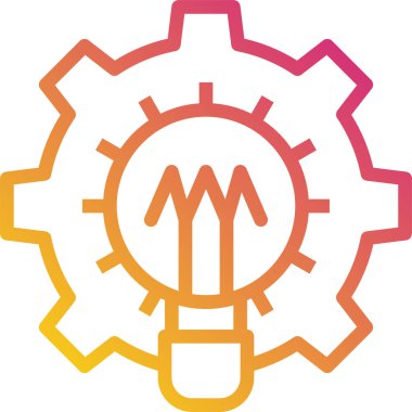 Basit modern fikir simgesi, vektör illüstrasyonu