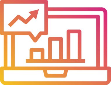 dizüstü bilgisayar çizgisi vektör simgesi.