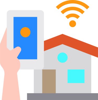 Akıllı telefon simgesinin vektör illüstrasyonu