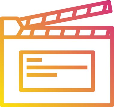 Sinema alkışlama ikonu. vektör illüstrasyonu