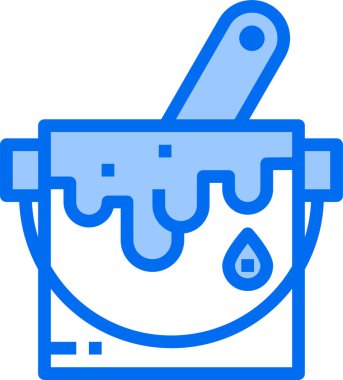 boya kovası simgesi, vektör illüstrasyonu