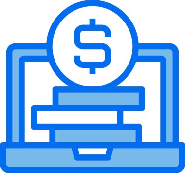 Basit modern dizüstü bilgisayar simgesi, vektör illüstrasyonu