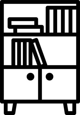 Kabine düz simgesi, vektör illüstrasyonu