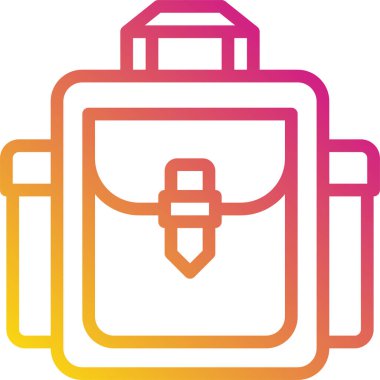 Okul Çantası minimalist vektör simgesi