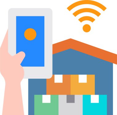 Depo binasının vektör çizimi