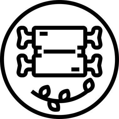 Bifteğin minimalist vektör simgesi