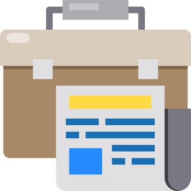 evrak çantası minimalist vektör simgesi