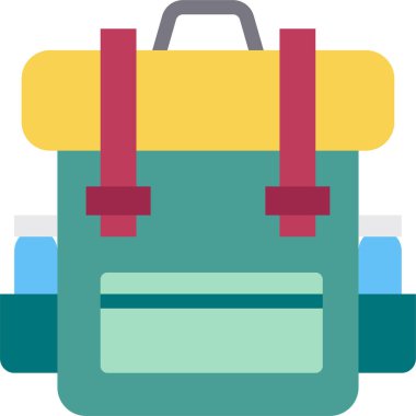 Bagajın minimalist vektör simgesi, seyahat yasağı kavramı 