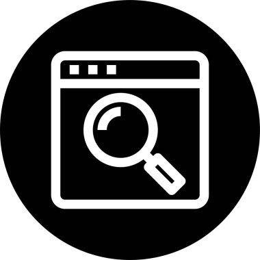 Web tarayıcı, basit vektör simgesi tasarımı