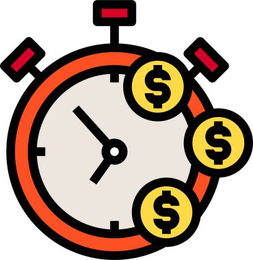 Zamanın minimalist vektör simgesi