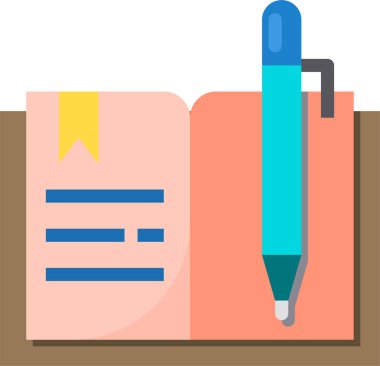 Not defteri simgesinin vektör illüstrasyonu