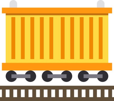 Yük treninin minimalist vektör simgesi