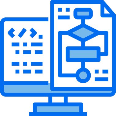 Bilgisayarın stil minimalist vektör simgesi